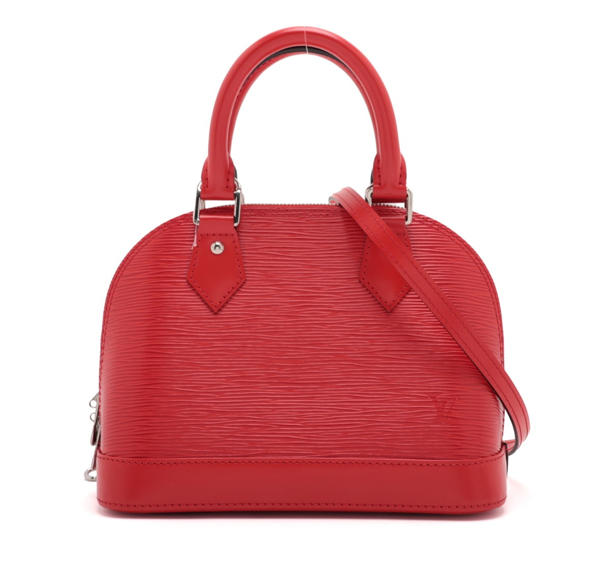 Pre-owned Louis Vuitton Red Epi Alma BB Tote