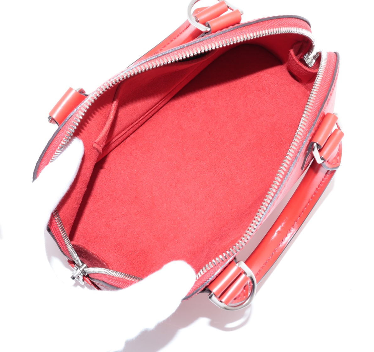 Pre-owned Louis Vuitton Red Epi Alma BB Tote