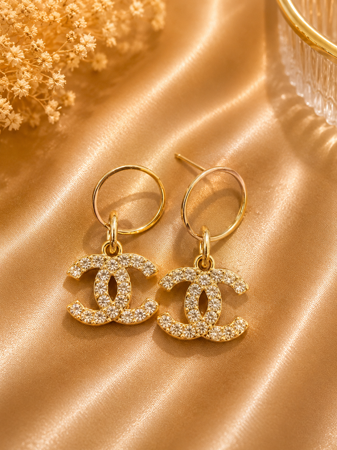 Up-cycled Gold CrystalEarrings