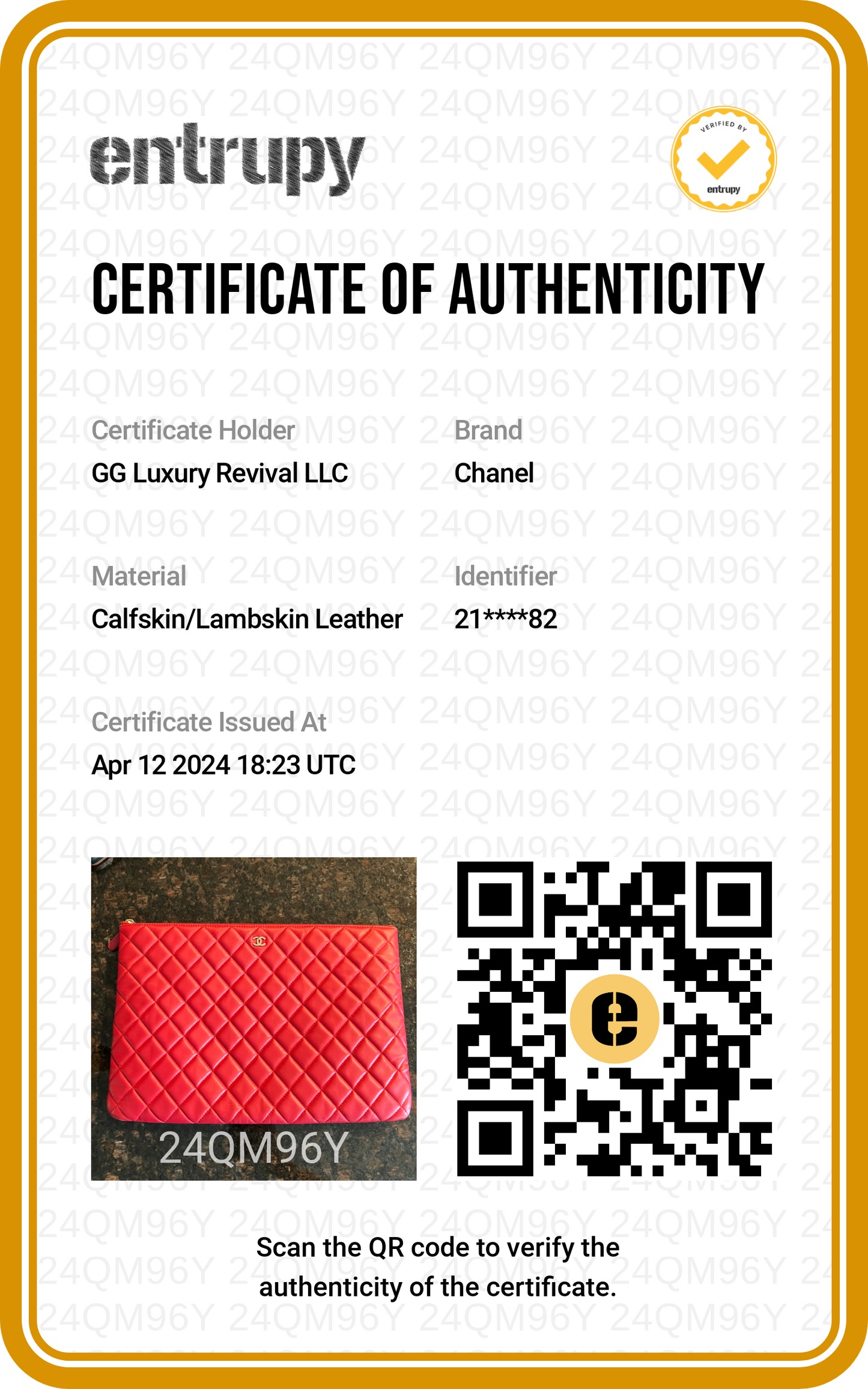 Pre-owned Chanel CC Matelasse Quilted Pouch