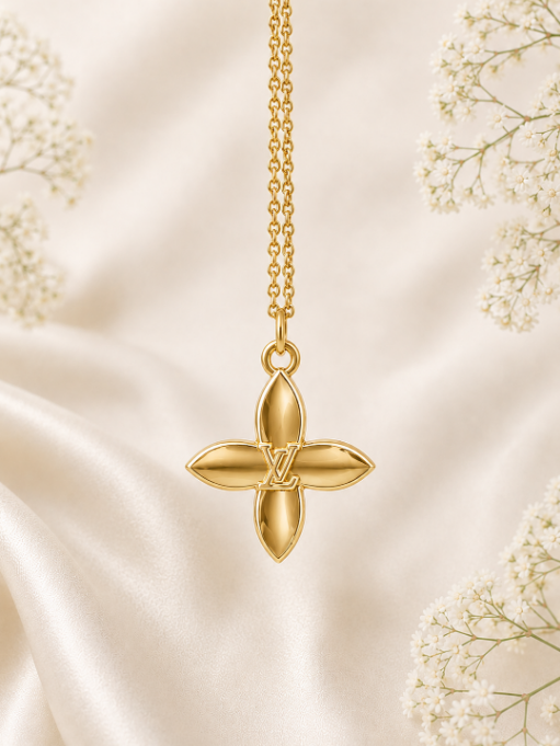 D16 - Upcycled Gold Blossom Necklace