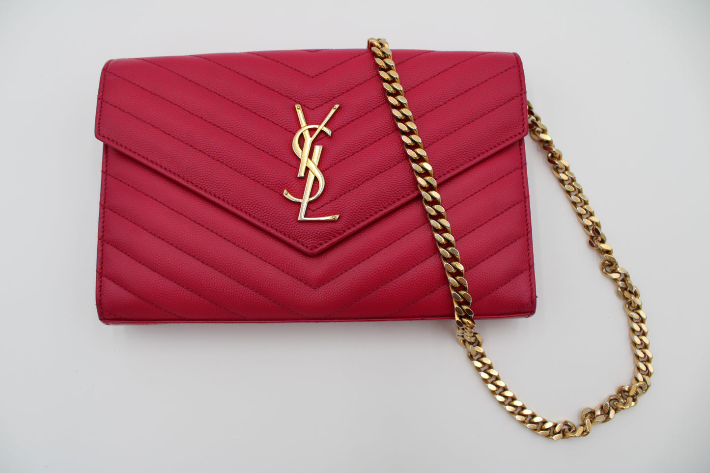 Pre-owned Yves Saint Laurent YSL Cassandre Chain Wallet Shoulder Bag