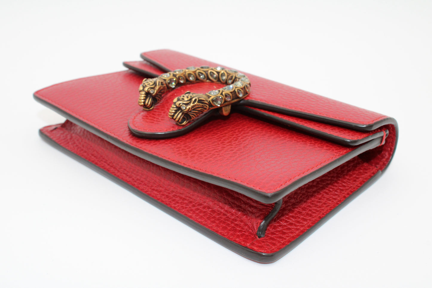 Pre-owned Gucci Dionysus Chain Mini Shoulder Bag - Red