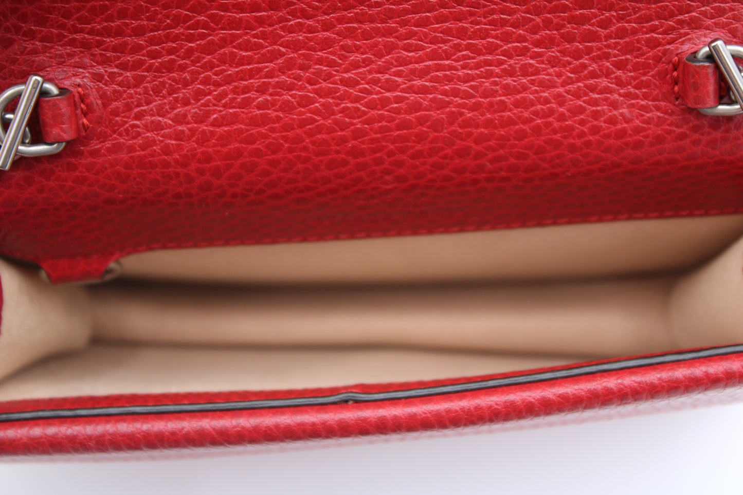 Pre-owned Gucci Dionysus Chain Mini Shoulder Bag - Red