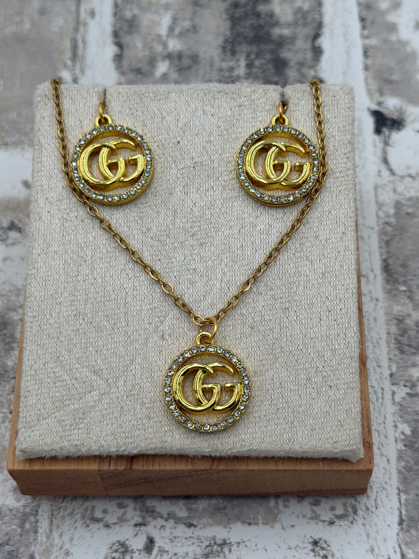 Upcycled Earring and Necklace Set