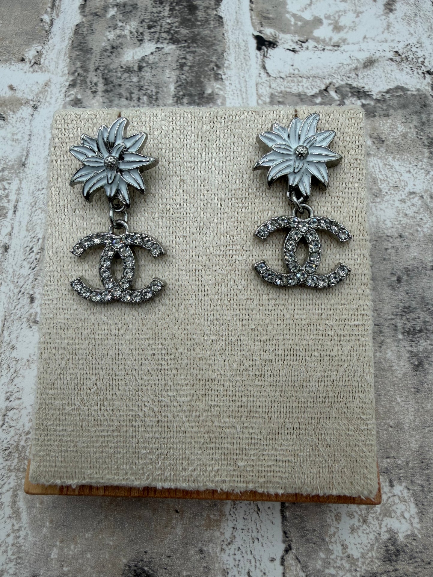 Up-cycled Silver Flower Post Earrings