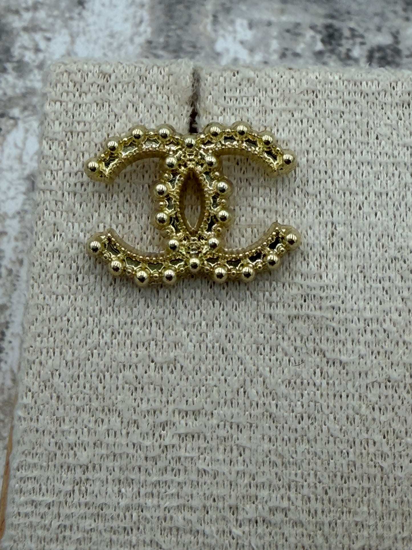 Up-cycled Gold Beaded Earrings