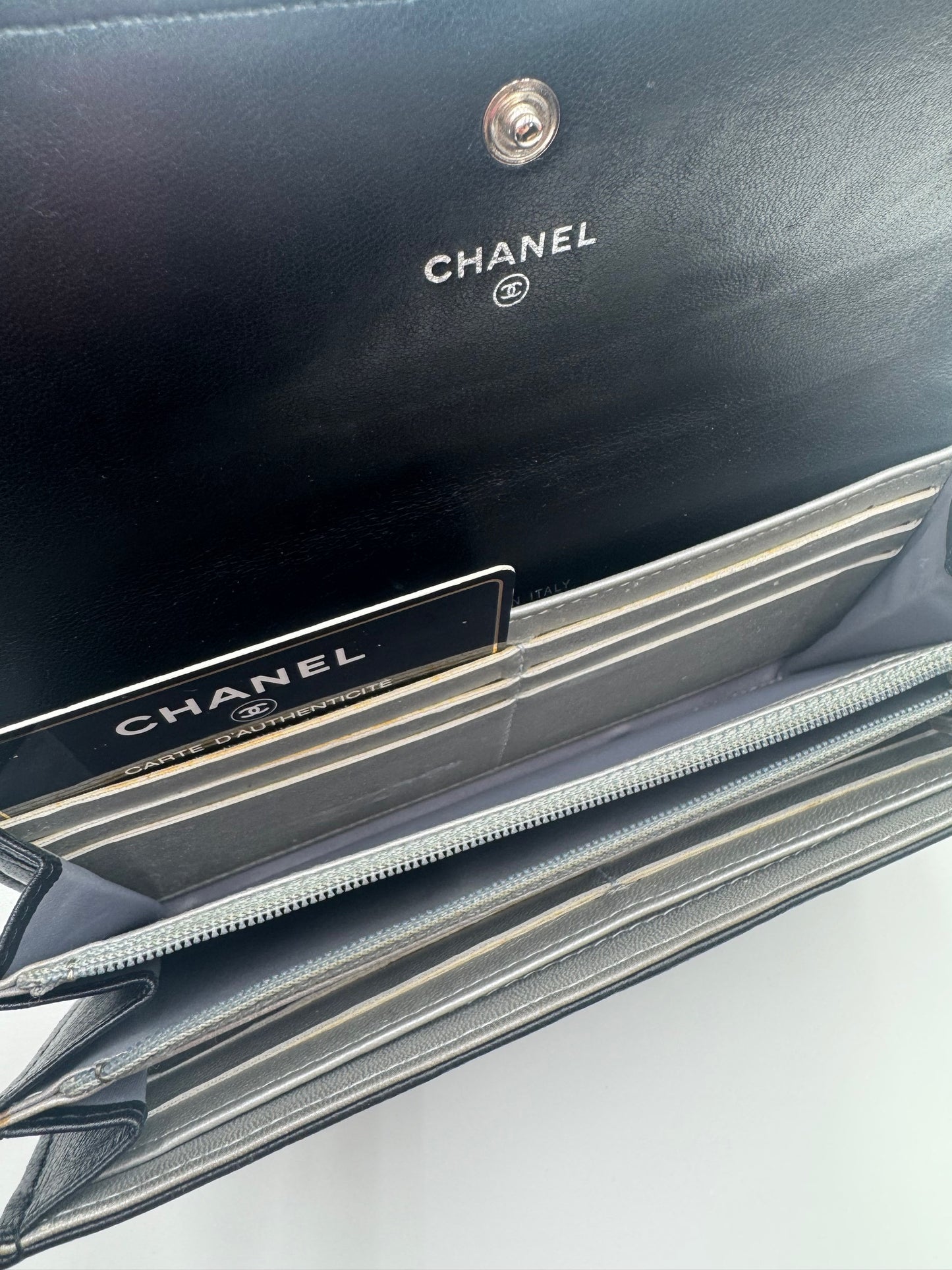 Chanel Camellia Embossed Large Flap Wallet