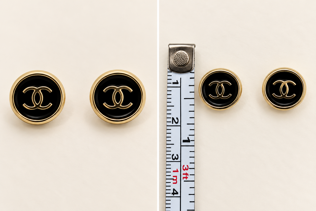 Up-cycled Black and Gold Earrings