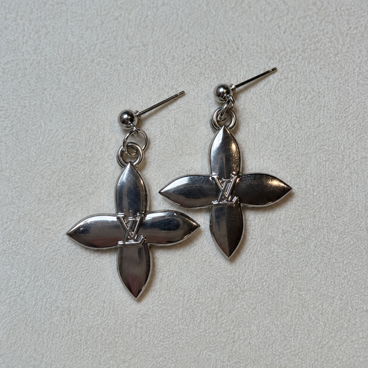 D19 - Upcycled Silver Blossom Earrings