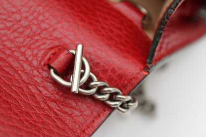 Pre-owned Gucci Dionysus Chain Mini Shoulder Bag - Red
