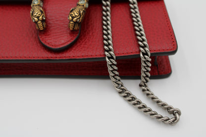 Pre-owned Gucci Dionysus Chain Mini Shoulder Bag - Red