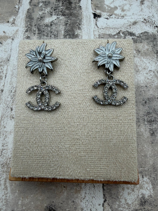 Up-cycled Silver Flower Post Earrings