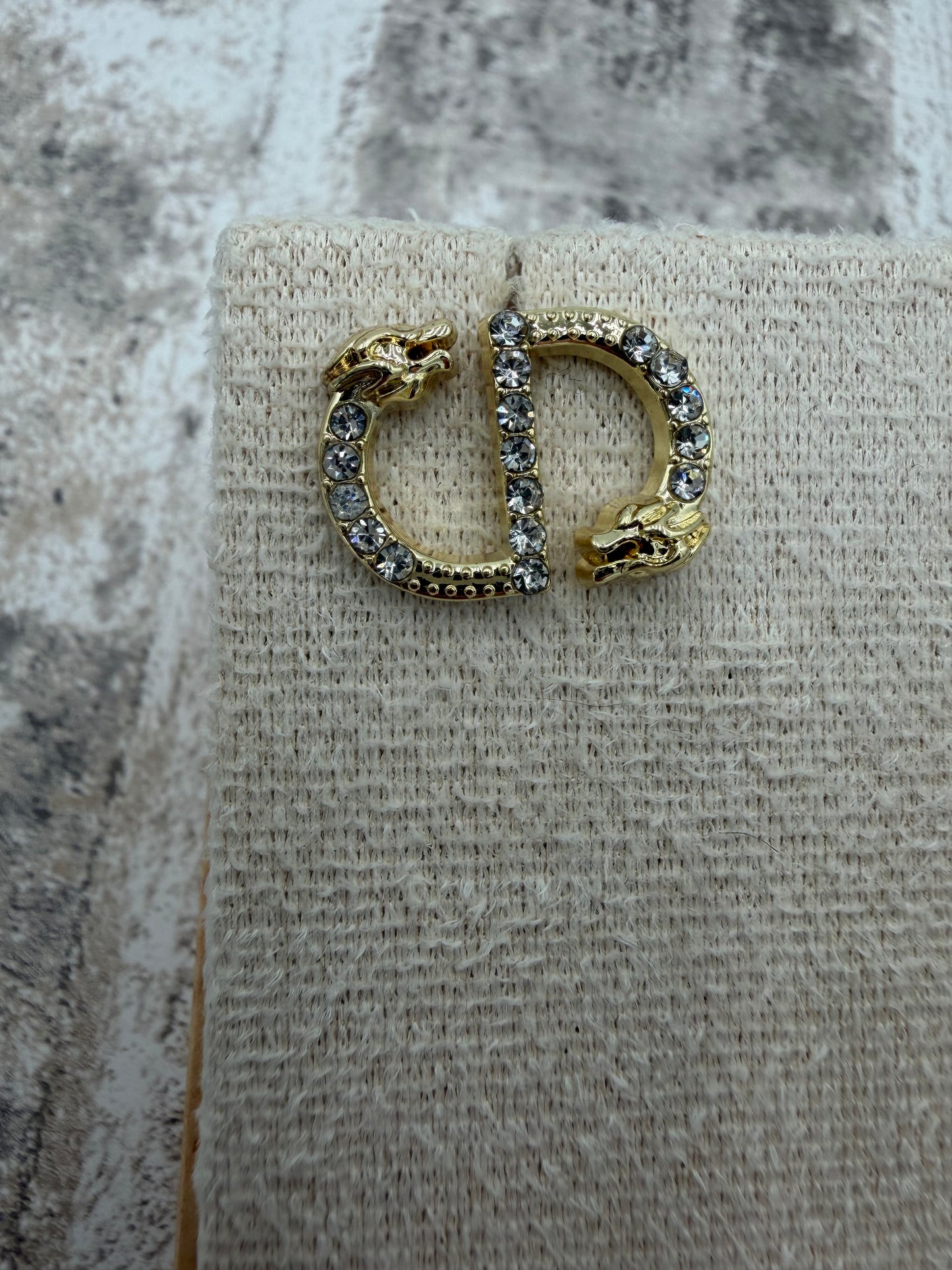 Up-cycled Gold CD Earrings