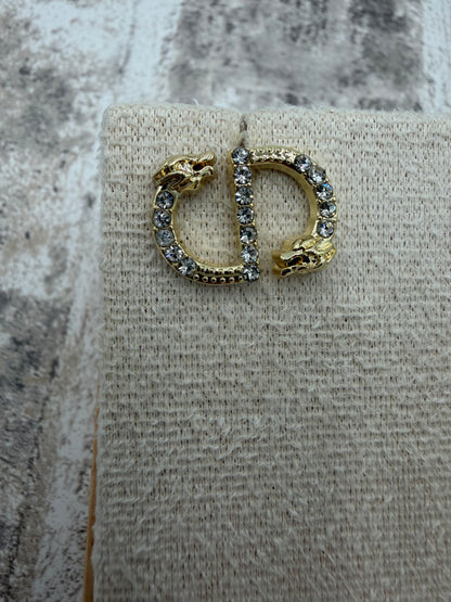 Up-cycled Gold CD Earrings
