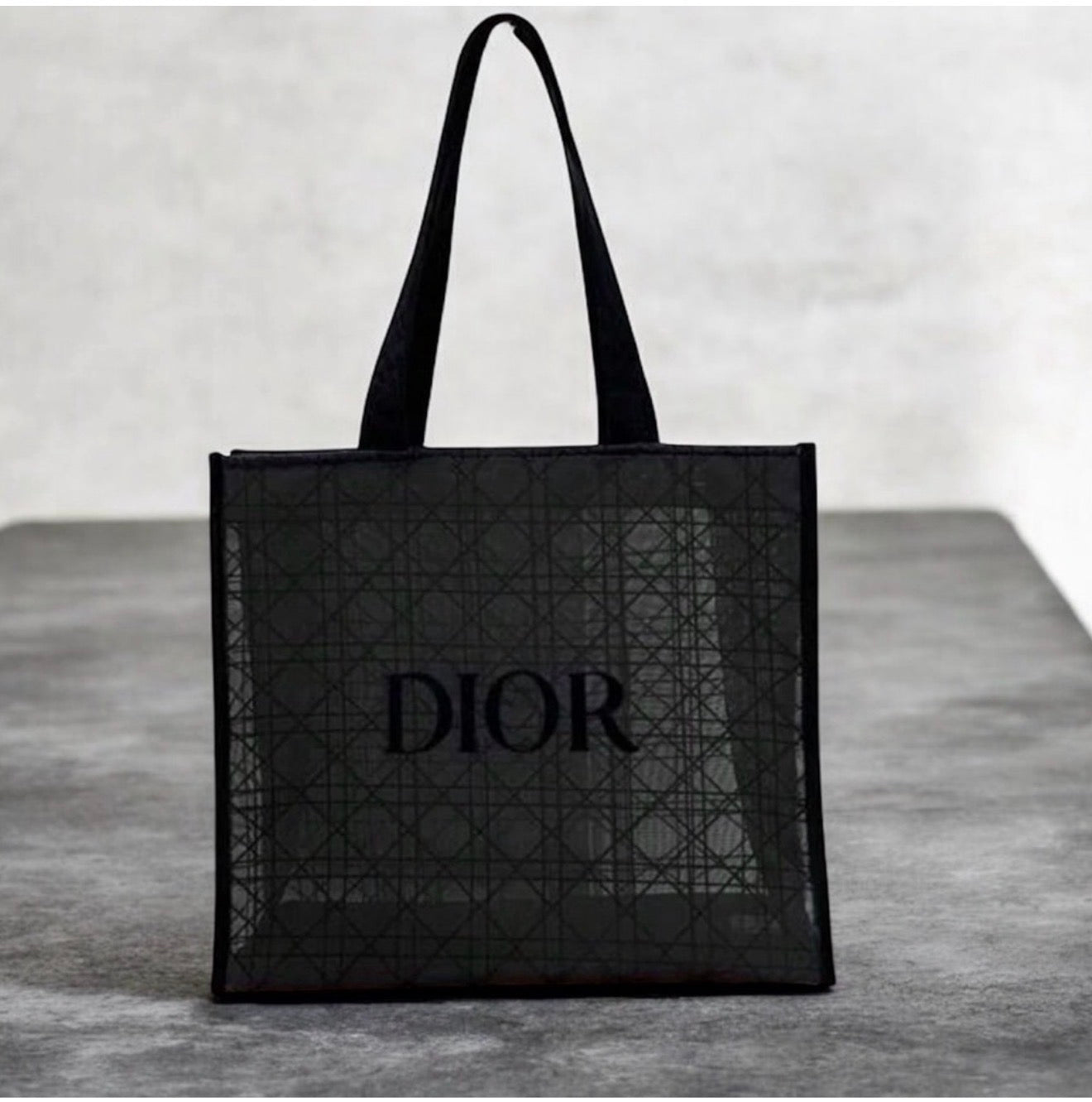 G02 - GWP Dior Black Mesh Tote