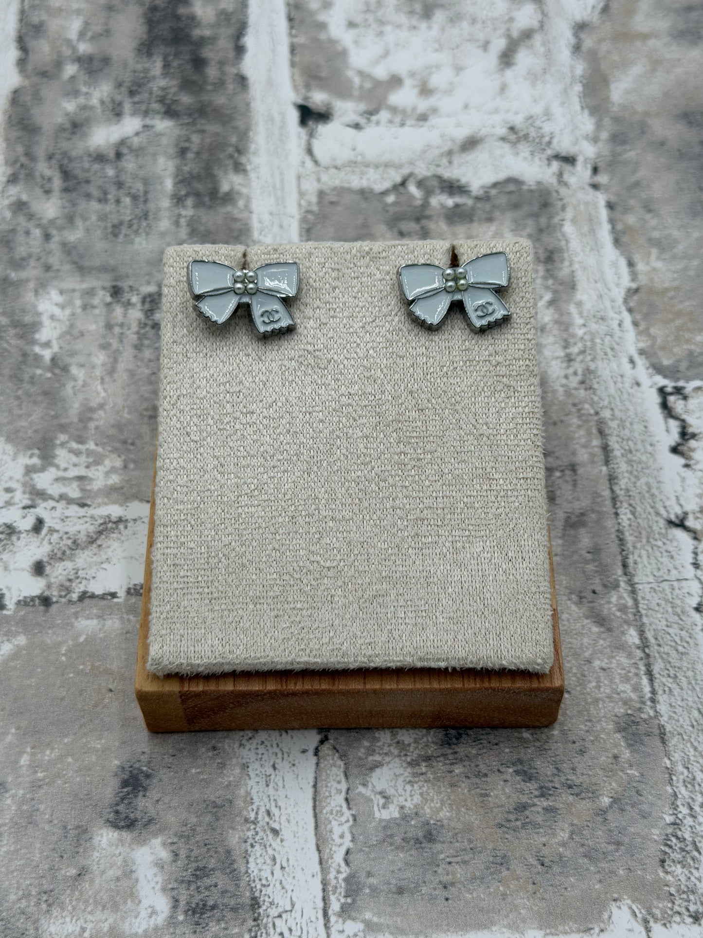 A21 - Upcycled CC Soldered Silver Bow Earrings