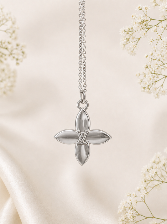 D16 - Upcycled Silver Blossom Necklace